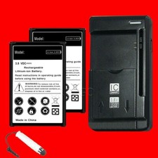 Long Endurance 2x 6980mAh Battery Charger Stylus for Samsung Galaxy Note 3 CDMA