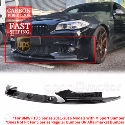 For BMW F10 5 Series 11-16 Carbon M Performance Style Front Bumper Lip Splitter
