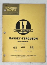 I&T Tractor Manual #MF-10 Massey-Ferguson Models MF MHF 303 333 404 406 444 1001