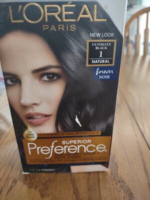 L'Oreal Superior Preference Ultimate Black Hair Color-Brand New-SHIPS N 24 HOURS