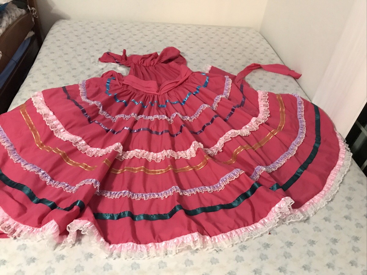 pink folklorico dress Folklorico Dance Dress (Magenta) A-Line Dress