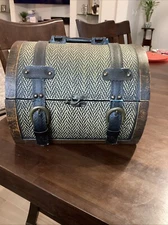 Wooden Barrel  Treasure Chest, Great Details 11" L x 9.5" W x 8" T