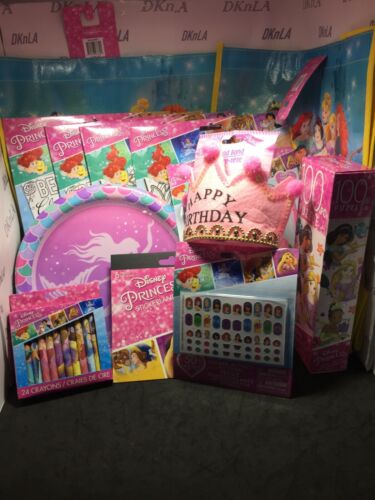 Suministros para fiestas de cumpleaños "Princesa Disney", platos, pancartas, servilletas, globos - Imagen 4 de 127