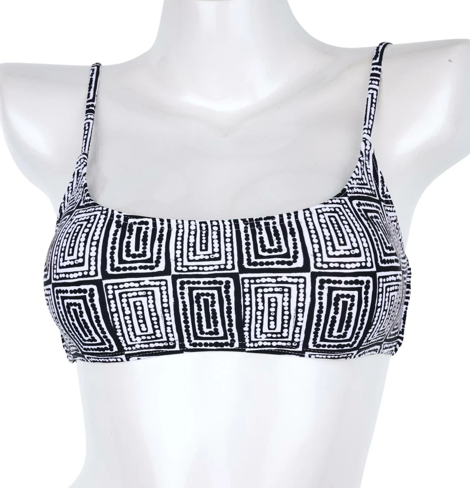 Top de bikini Billabong Gallery 296472 para mujer Atmosphere negro/blanco talla XS Foto 3 de 4