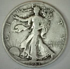 1933 S Walking Liberty Silver Half Dollar 50c US Type Coin Very Fine Circulated