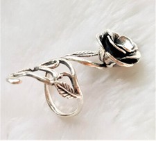 Eliz STERLING SILVER 925 Rose Flower Ring Floral Exclusive Design Ring