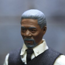 1/12 Custom Head Sculpt Morgan Freeman Lucius Fox 