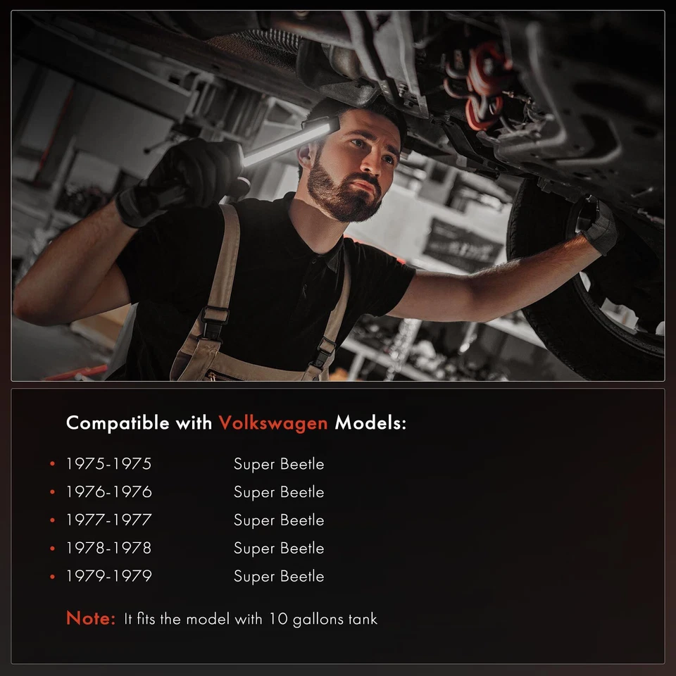 New 10 Gallons Fuel Tank for Volkswagen VW Super Beetle 1975 1976 1977 1978 1979 - Image 3 of 4