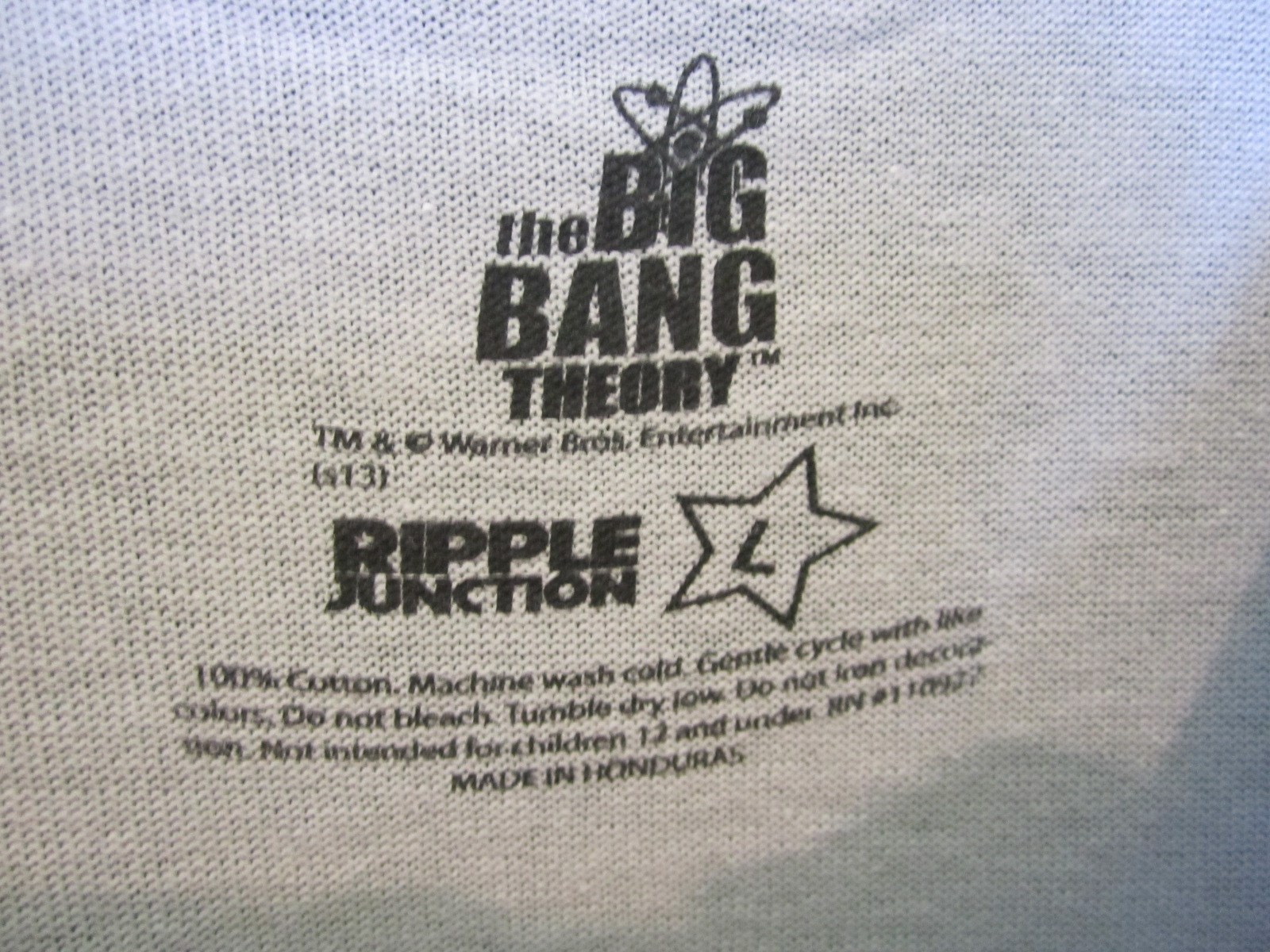 T-Shirt, BIG BANG THEORY S2 CAST Costums L Grey Howard Sheldon Leonard ...