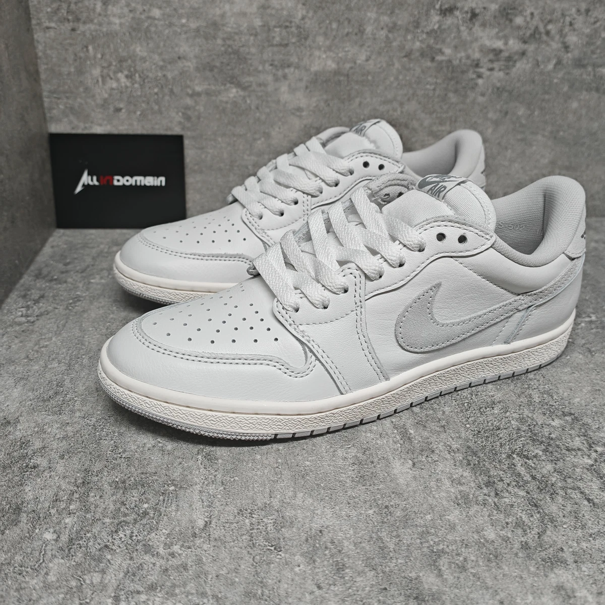 Jordan 1 Retro OG Low White Neutral Grey | eBay