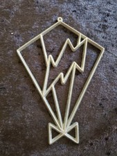 Vintage Suncatcher Kite EZE Form Baking Crystal Stain Glass Look Metal