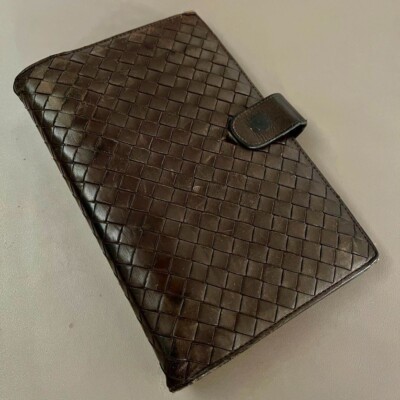 美品Bottega Veneta ブラウンレザー手帳カバー s-l400.jpg