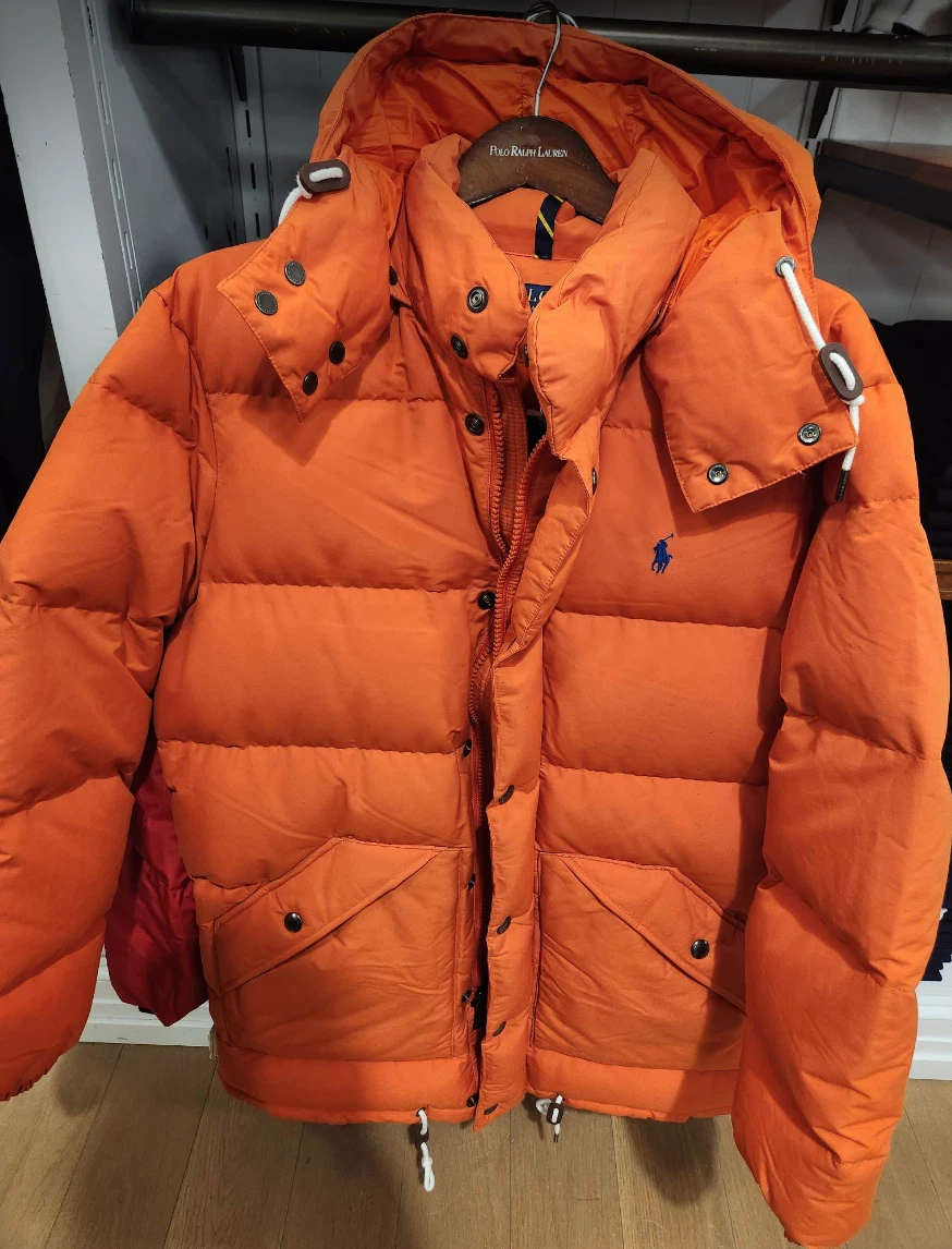 Orange top polo coat