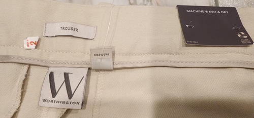 NEU Worthington Hose Pant Größe 16 W beige elfenbein hoher Bund - Bild 10 von 11