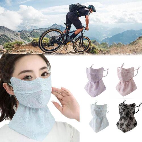 Floral Sunscreen Mask Sunscreen Mask Long Full Face Neck Protection Neck D D9L9 - Picture 3 of 14