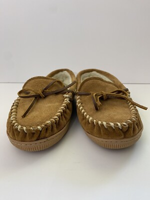 Girls Minnetonka Moccasins Slippers Fleece Lined Cozy Hard Sole