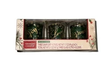 Yankee Candle 3 Pack Gift Set Votive Candles Balsam Cedar Peace Joy Love 5oz