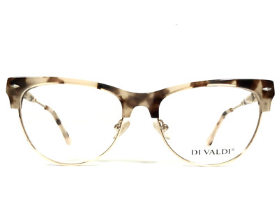 Di Valdi Eyeglasses Frames DVO 8073 COL 10 Clear Pink Tortoise Gold 52-18-140