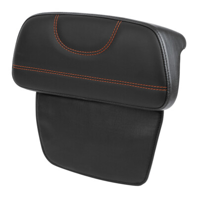 Black+Orange Razor Chopped Trunk Backrest Pad Fit For Harley Electra Glide 14-23