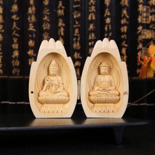 Boxwood Carving Buddha Statue Ornaments Carving Buddha Statue Wooden Crafts