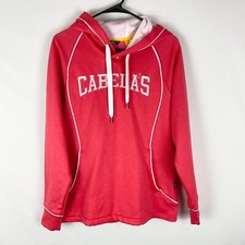 Cabelas Womens Pullover Hoodie W/ Kangaroo Pocket Pink Size Medium