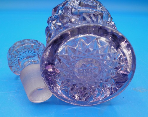 Daisy and Button purple amethyst fragrance bottle w matching stopper glass - Picture 6 of 6