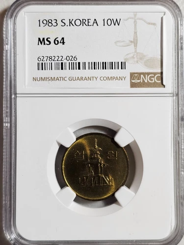 South Korea 10 Won 1983 NGC MS 64