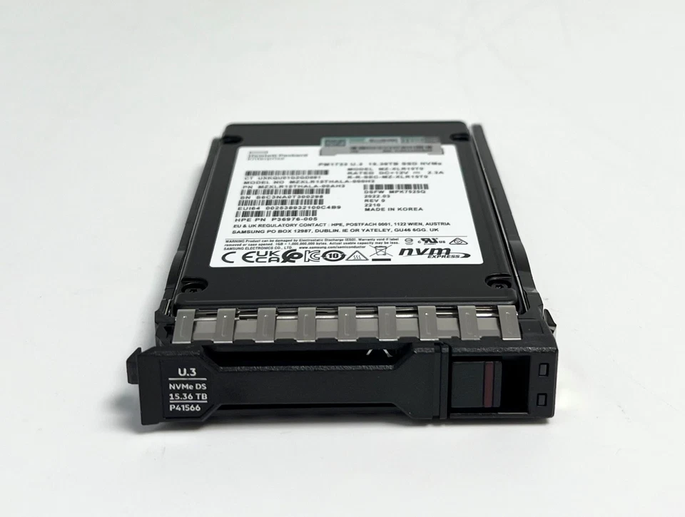 HPE 15.36TB NVMe Gen4 High Performance Read Intensive SFF BC U.3 PM1733 SSD