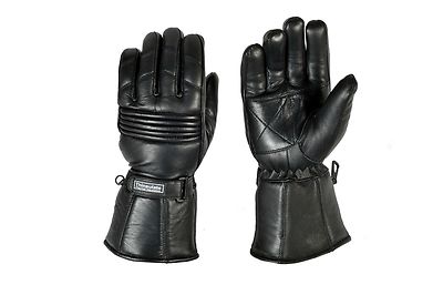 GENUINE SOFT LEATHER STRAP THINSULATE MOTORCYCLE LEATHER WINTER RIDING GLOVES