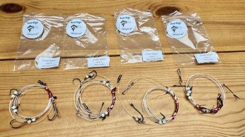 Sea Fishing Flattie Rigs - Pack Of 10 For Flounder, Dabs, Plaice & Other Bottom Fish