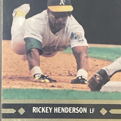 1991 Gold Leaf Rookies #BC26 Rickey Henderson A's HOF Low