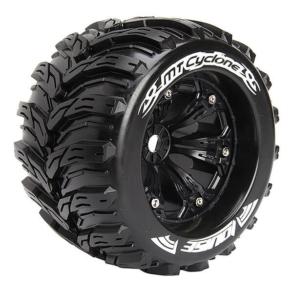 Louise RC MT-Cyclone 1/8 Spor T 0 ET EP E-Maxx Front Wheels & Tyres (Pair)
