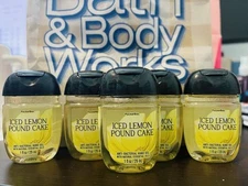 5-Pack ICED LEMON POUND CAKE Moisturizing PocketBac Sanitizers Bath & Body Works