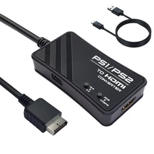 HDMI Adapter for PS1/PS2, PS1/PS2 to HDMI Converter, Support RGB Signal and Y...