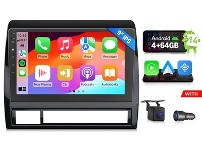 Android 14 4+64 9'' for Toyota Tacoma 2nd Gen 2005-2013 Car Radio CarPlay Upgrade
