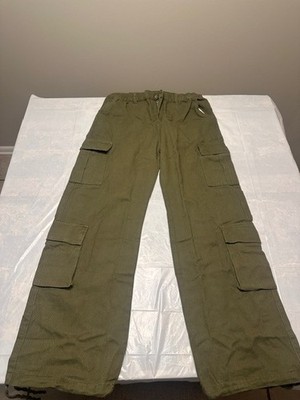 QYANGG Womens Y2K Baggy Cargo Pants High Waist Wide Leg Jogger Streetwear