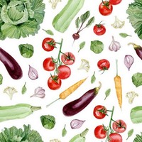20 Servietten Veggie GemüSe Aubergine Zucchini Tomaten Kochen Salat Deko 33X33Cm
