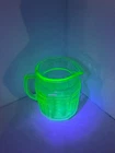 vintage Anchor Hocking Princess Green Uranium Depression Glass pitcher