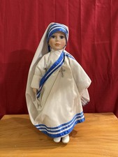 Kingstate Dollcrafter Mother Teresa Christian Nun Doll 16in w/ Rosary Cross