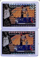 (2) Lot 2021-22 Panini Mosaic Kevin Durant Mosaic Prizm Montage #2 Nets