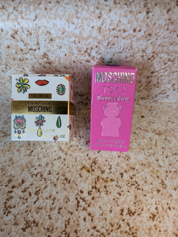 MOSCHINO -Juguete 2 Bubble Gum EDT & BARATO & CHIC Tan Real EDT Mini Salpicaduras de Perfume Foto 3 de 4