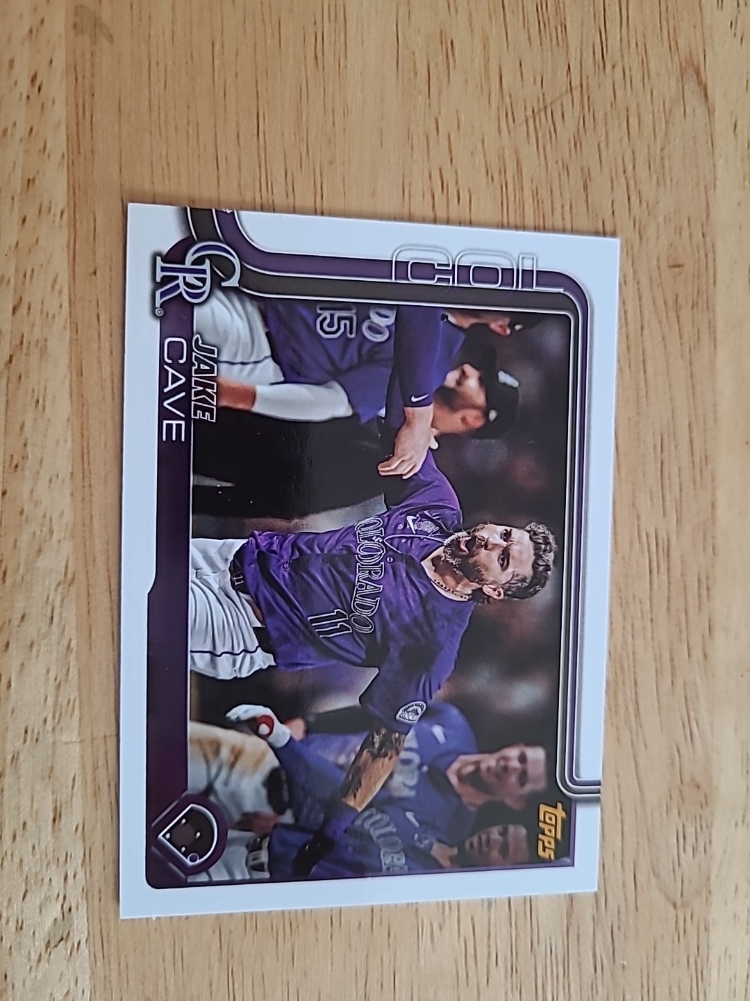 2025 Topps Series 1 - Jake Cave #256 Golden Mirror Image Variation