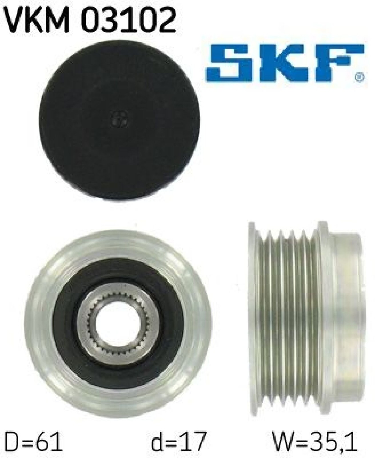 Skf Generatorfreilauf [Hersteller-Nr. VKM03102] für Audi, VW - Bild 2