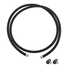 AN-6 Fuel Line Kit 6.00Ft with 2 Pcs Black Clamps 1 Set