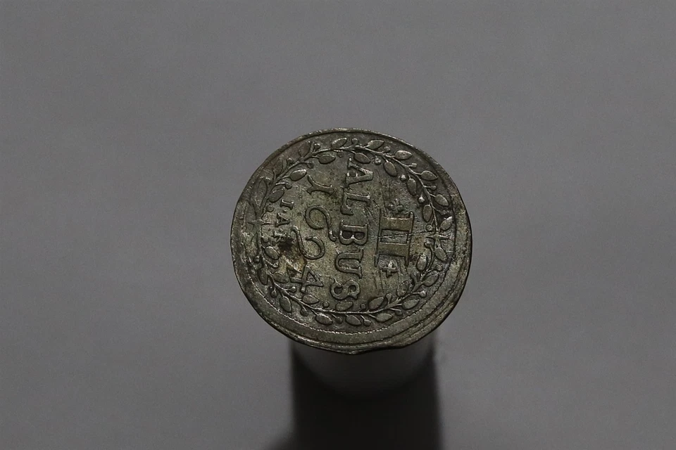 🧭 🇩🇪 GERMANY HESSE-DARMSTADT 2 ALBUS 1694 SILVER SHARP DETAILS B86 HH39 - Image 4 of 4