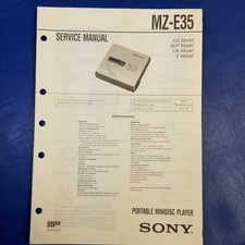 SONY MZ-E35 Service Manual Original Paper OEM Repair Guide - USA