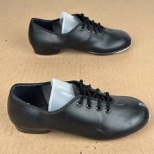 Bloch Girls Size 6.5 Tap Shoes Black Leather Dance S0302G DAMAGE