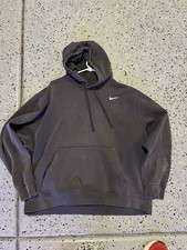 Vintage Nike Sweatshirt Adult XXL Gray Distressed Y2K Swoosh Embroidered Rare