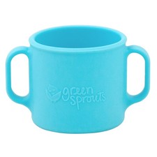 Aqua Silicone Learning Cup For Toddlers With Easy Grip Handles And Stability