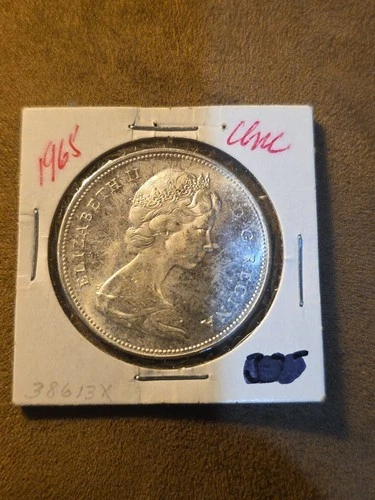1965 Canada Silver Dollar $1 Coin Uncirculated Uncertified Collectible Currency